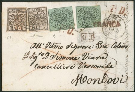 Antichi Stati Italiani - Stato pontificio - Lettera da Roma a Mondovì (Piemonte)