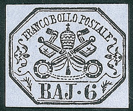 Antichi Stati Italiani - Stato pontificio - 1852 - 6 baj (7A)