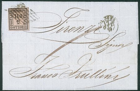 Antichi Stati Italiani - Romagne - Bell'esemplare del 5 bai violetto (6)