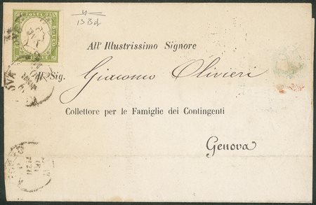 Antichi Stati Italiani - Sardegna - Circolare da Genova per città del 9 marzo 1860