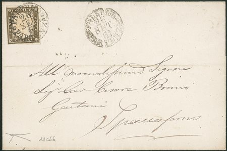 Antichi Stati Italiani - Sardegna - Fresca lettera da Palermo 26.9.61 per l'interno