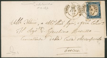 Antichi Stati Italiani - Sardegna - Lettera da VAUDA DI FRONT (Sass. R3)