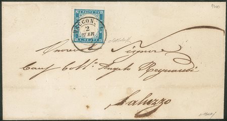 Antichi Stati Italiani - Sardegna - Annullamenti - Bell'esemplare del 20 cent (15A)