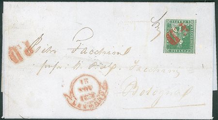 Antichi Stati Italiani - Toscana - Esemplare ottimamente marginato del 4 crazie verde su grigio (6)