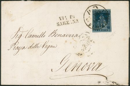 Antichi Stati Italiani - Toscana - Esemplare ottimamente marginato del 6 crazie ardesia su grigio (7)