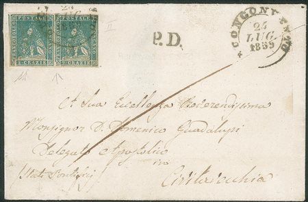 Antichi Stati Italiani - Toscana - Governo Provvisorio - coppia del 2 crazie azzurro (13)