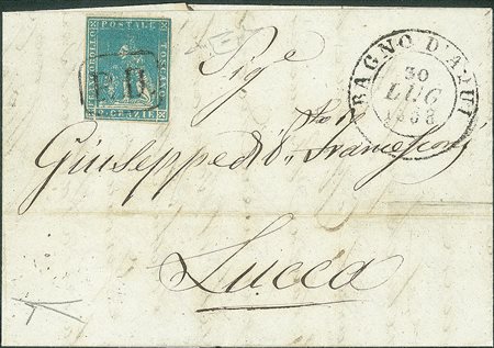 Antichi Stati Italiani - Toscana - Annullamenti - Bagno d'Aqui (doppio cerchio) + PD in cartella (P.ti 13)