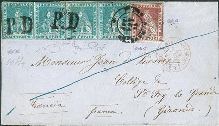 Antichi Stati Italiani - Toscana - Annullamenti - Borgo a Mozzano (doppio cerchio) + PD grande annullatore (P.ti R2)