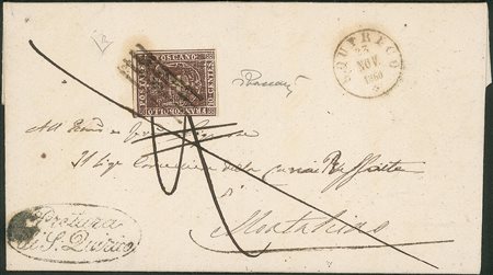 Antichi Stati Italiani - Toscana - Annullamenti - Governo Provvisorio - S. Quirico (doppio cerchio) + muto a 4 sbarre (P.ti R1)