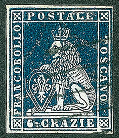 Antichi Stati Italiani - Toscana - Difetti di cliché - 1851 - 6 crazie (7)