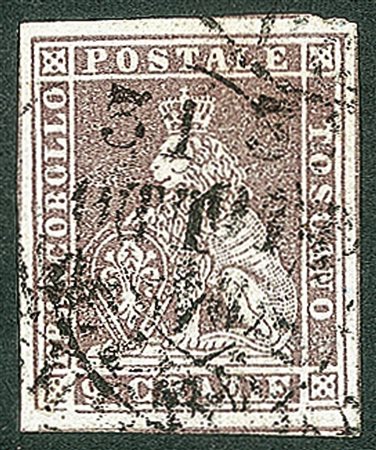 Antichi Stati Italiani - Toscana - Difetti di cliché - 1851 - Splendido esemplare del 9 crazie (8)