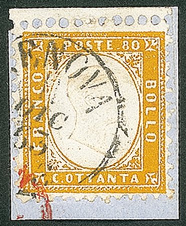 Regno - Vittorio Emanuele II - 80 cent giallo arancio (4)