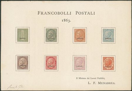 Regno - Vittorio Emanuele II - 1863 - Fresco foglietto Menabrea