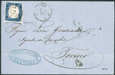 Regno - Vittorio Emanuele II - Splendido 15 cent azzurro vivo (11)