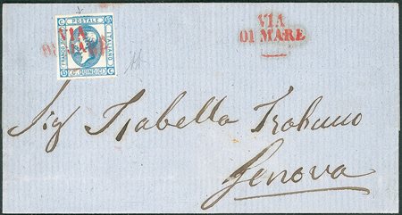 Regno - Vittorio Emanuele II - Lettera da Sorrento a Genova il 3.7.1863