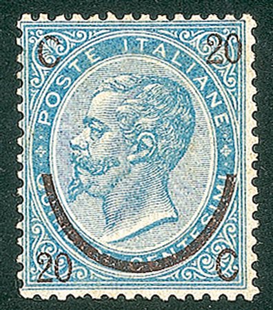 Regno - Vittorio Emanuele II - 1865 - 20 cent su 15 cent Ferro di Cavallo (25 - terzo tipo)