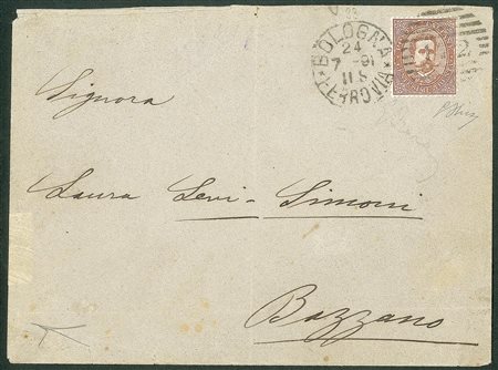 Regno - Umberto I - Busta affrancata con Umberto I cent. 30 bruno (41)