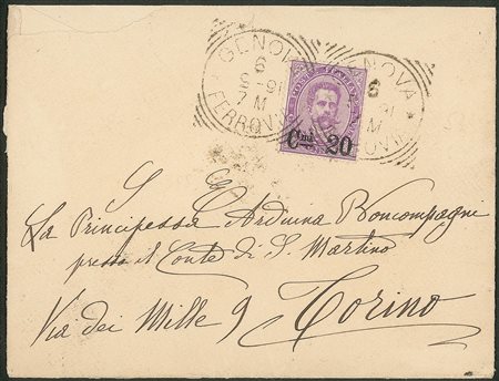 Regno - Umberto I - Busta da Genova 6.9.91