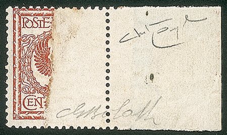 Regno - 2 cent (69f) su carta ricongiunta