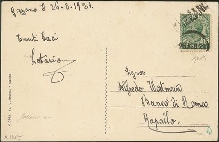 Regno - Vittorio Emanuele III - Cartolina affrancata con 5 cent (81)