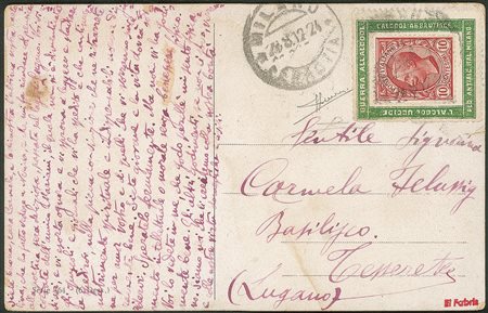 Regno - Vittorio Emanuele III - Cartolina affrancata con 10 cent Leoni (82)