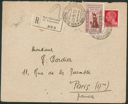 Regno - Vittorio Emanuele III - Garibaldi 2,55 lire + 50 cent (323)