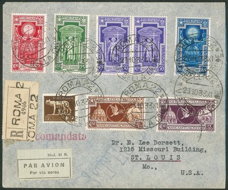 Regno - Vittorio Emanuele III - Aerogramma raccomandato