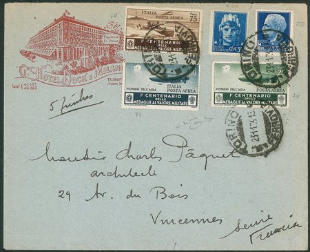 Regno - Vittorio Emanuele III - Medaglie al Valore 25 cent + 75 cent + 80 cent Posta Aerea (74 + 76/77)