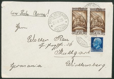 Regno - Vittorio Emanuele III - Milizia 4° emissione due 50 + 50 cent Posta Aerea (89)