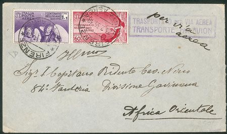 Regno - Vittorio Emanuele III - Bellini 60 cent e 1 + 1 lira Posta Aerea (92/93)