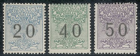 Regno - Vittorio Emanuele III - Servizi - 1924 - Segnatasse Vaglia (1/6)