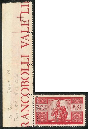 Italia - Repubblica - 1946 - Bellissimo esemplare del 100 lire Democratica (565avba)