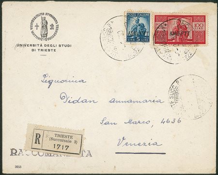 Trieste  - Trieste AMG FTT - Democratica 100 lire + 5 lire (59 + 67)