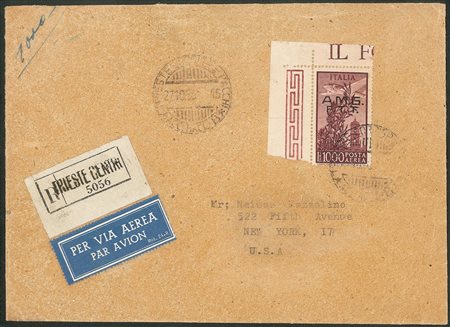 Trieste  - Trieste AMG FTT - Campidoglio 1000 lire soprastampa  AMG-FTT angolo di foglio (16)