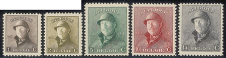 Europa e Oltremare - Belgio - 1919 - Roi casquè (165/178)