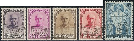 Europa e Oltremare - Belgio - 1933 - Cardinale Mercier  soprastampati (374A/K)