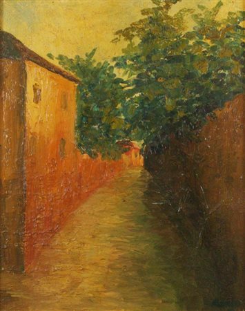 Anonimo Casa colonica, 1967 Olio su tela, 50x40 cm, con cornice: 67x56 cm...