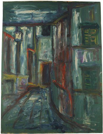 Anonimo Notturno cittadino, 2004 Olio su tela, 80x60 cm, opera priva di...