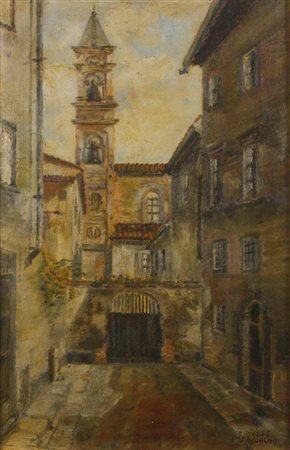 Autore sconosciuto Senza titolo, 1935 Olio su tela, 50x30 cm, con cornice:...