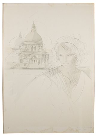 Riccardo Benvenuti (Lucca, 1939 - Lucca, 2018) Ritratto Litografia, 70x50 cm,...