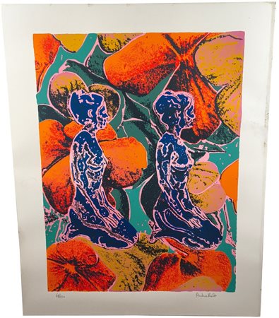 Andrea Ratto (1955-) Lotto di 2 serigrafie Serigrafia, 60x50 cm, con cornice:...