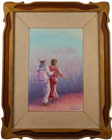 Vittorio Bertini (XX secolo) Ricordi lontani, 1977 Olio su tavola, 45x35 cm,...