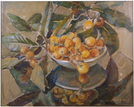 Virginio Bianchi (Massarosa, 1899 - Massarosa, 1970) Natura morta Olio su...