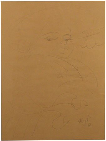 Alfonso Borghi (Correggio, 1949) Studio di figura, 1982 Matita su carta,...