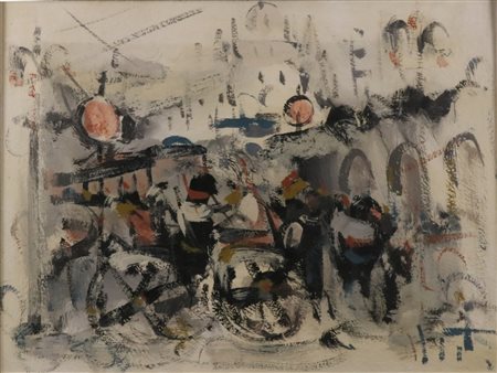 Alvaro Danti (Livorno, 1911 - Livorno, 1985) Senza titolo Olio su faesite,...