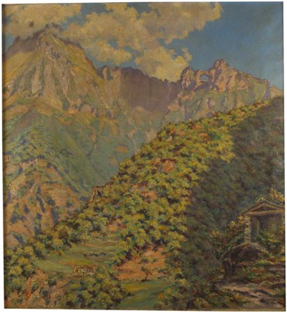 Roberto Pio Gatteschi (Firenze, 1872 - Firenze, 1958) La Pania e il Monte...