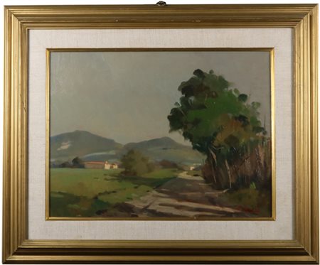 Masaniello Luschi (Livorno, 1942 - Livorno, 1995) Campagna livornese (alla...