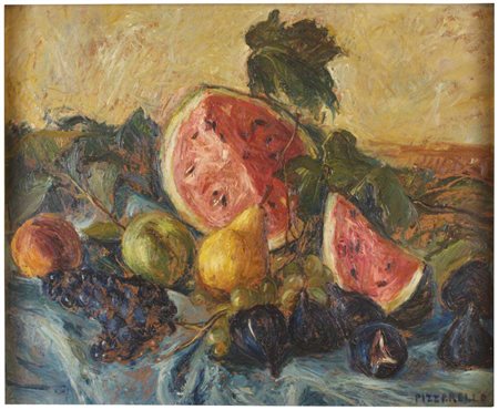 Salvatore Pizzarello (Sarajevo 1906 - Pisa, 1969) Natura morta Olio su...