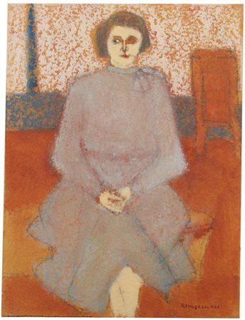 Lisandro Ramacciotti (Viareggio, 1950) Ritratto Tecnica mista su carta, 32x24...