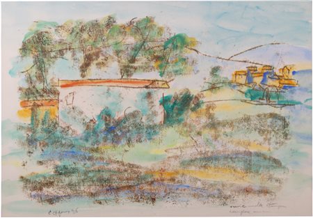 Cesare Stefani (Lucca, 1909 - Lucca, 1992) Paesaggio, 1976...
